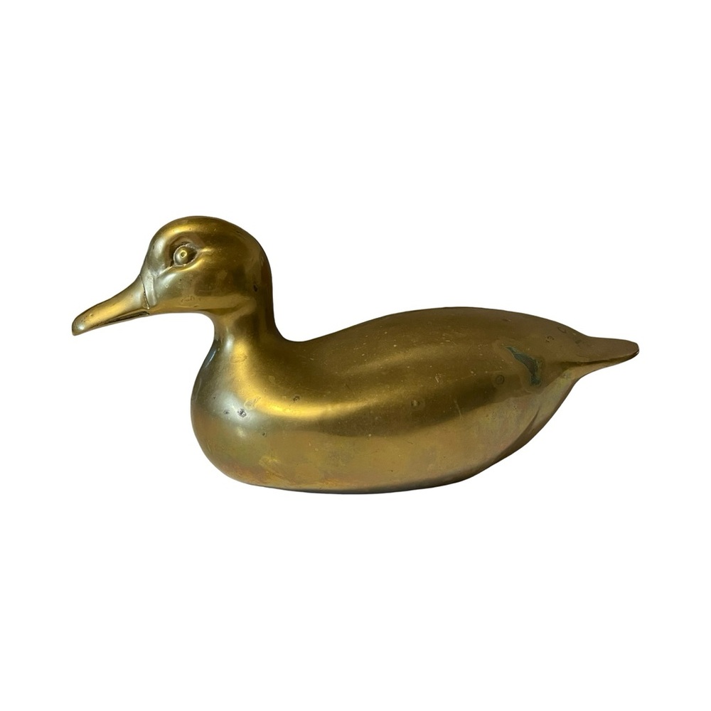 ✨ Vintage Heavy Brass Duck Figurine – 10” Long 🦆 - Picture 8 of 8